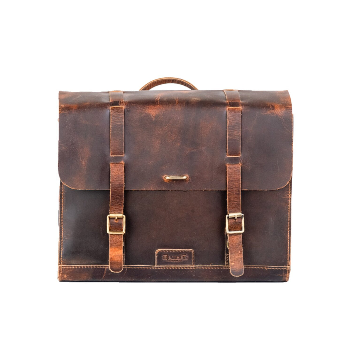 Trip Machine, Legacy Saddlebag set. Cognac