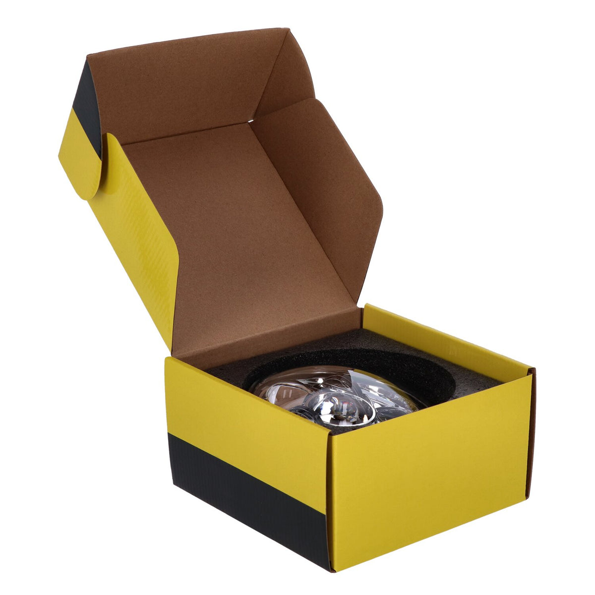 Bright, 5-3/4" LED headlamp unit. Chrome