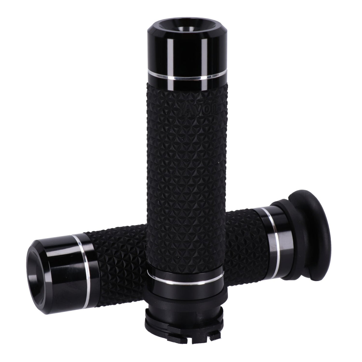 Avon Grips, K25 grips push-pull. Black anodized
