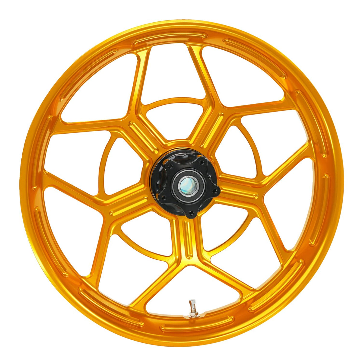 Arlen Ness, Speed 5 rim 19 x 3.25. Front. Gold