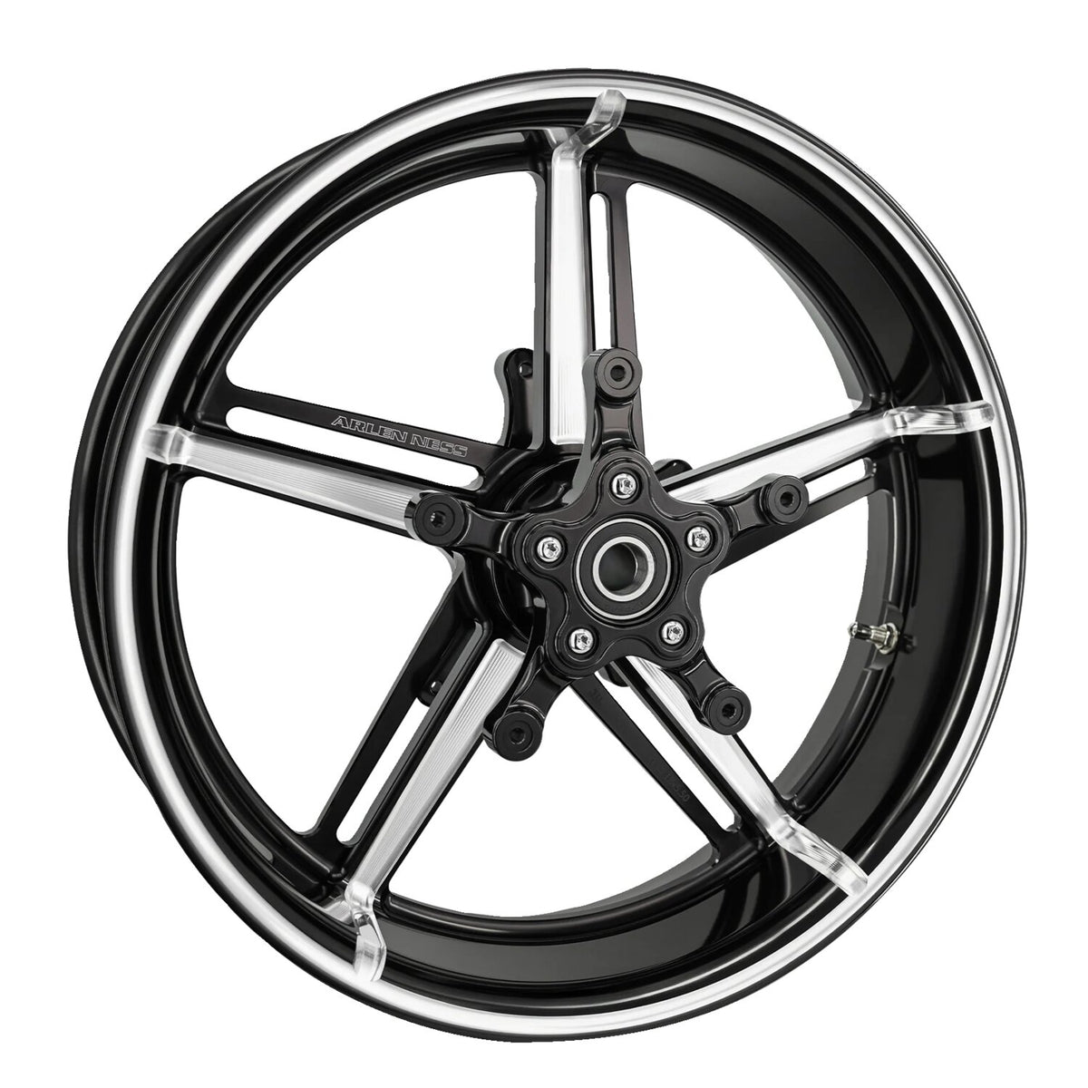 Arlen Ness, 21 x 3.50 Factory 24 wheel. Front. Black CC