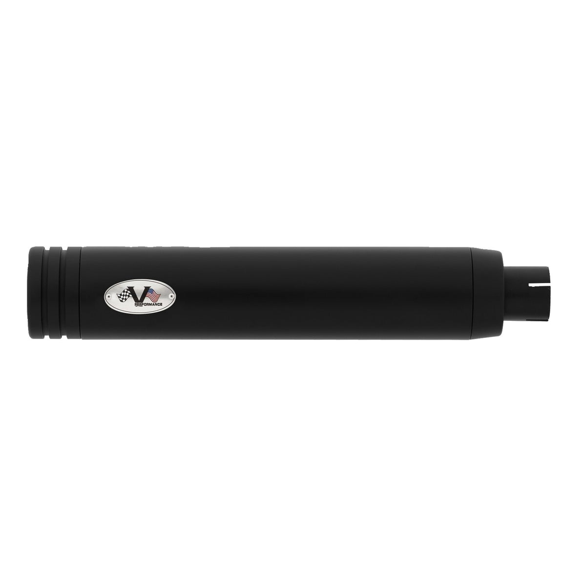 V Performance, 80mm Double Ring slip-on mufflers. Black
