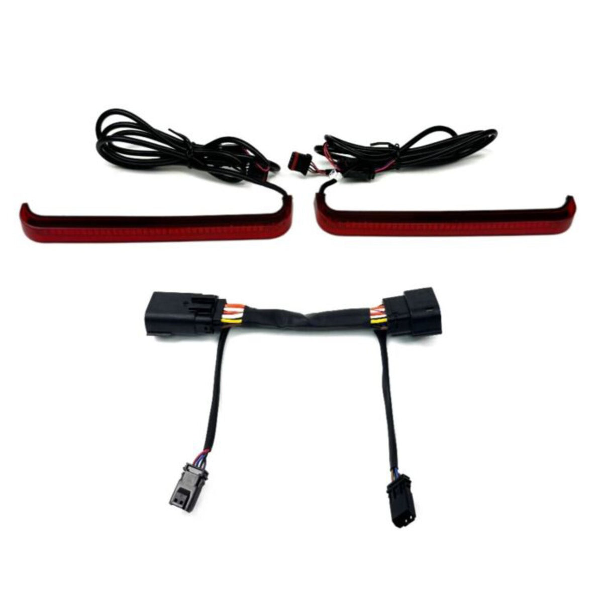Custom Dynamics, Low Profile LED saddlebag lights. Red