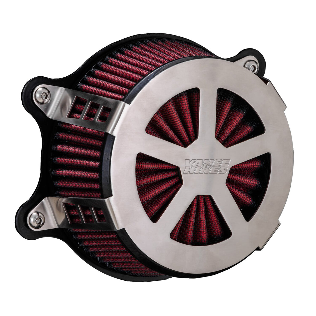 Vance & Hines, Radiant V air cleaner assembly. Brushed