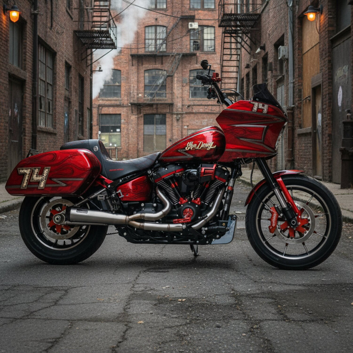 Malparidos, 6-sp TC & M8 Softail 2-1 exhaust system. Racing