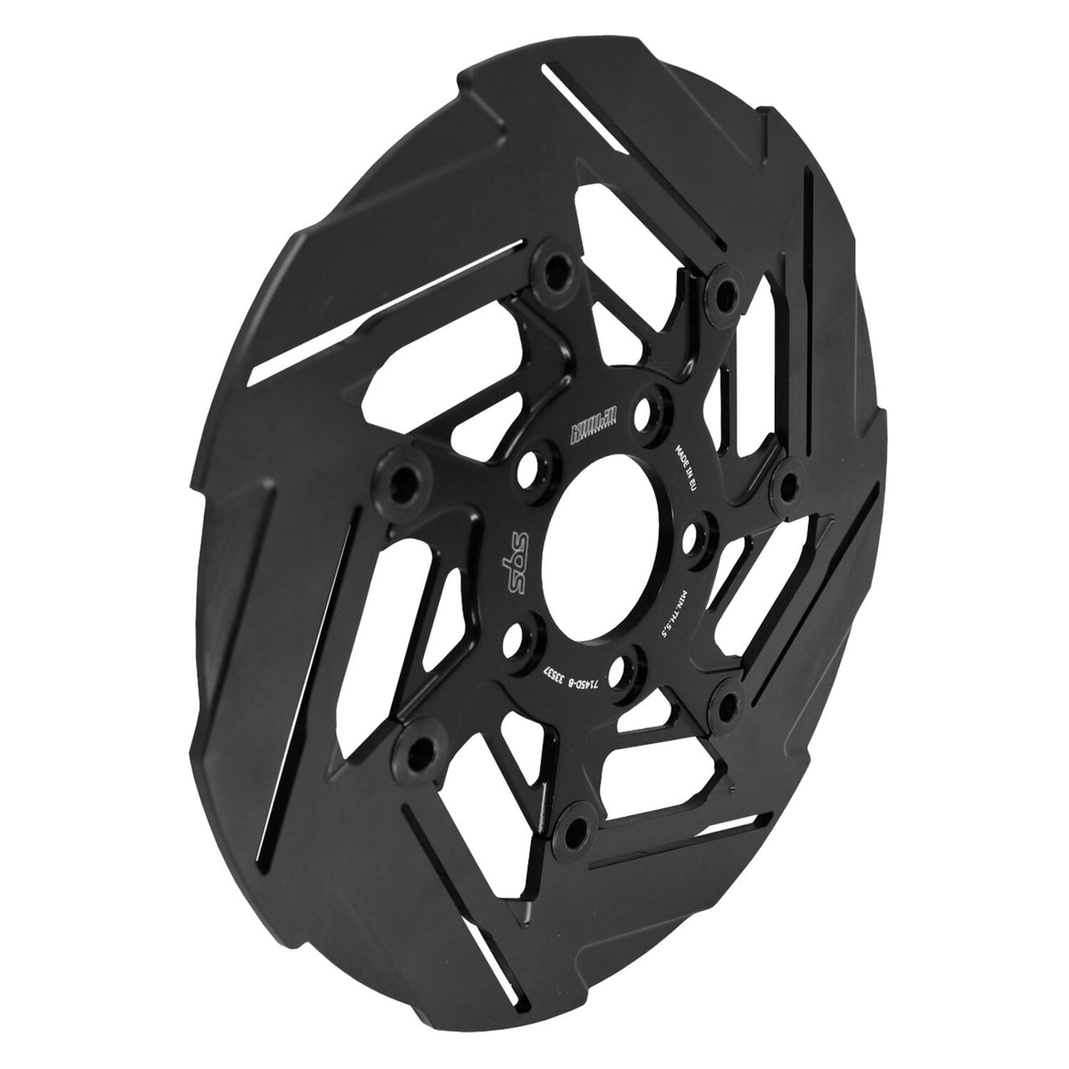 Kodlin by SBS, '7-spoke' brake rotor rear. Black