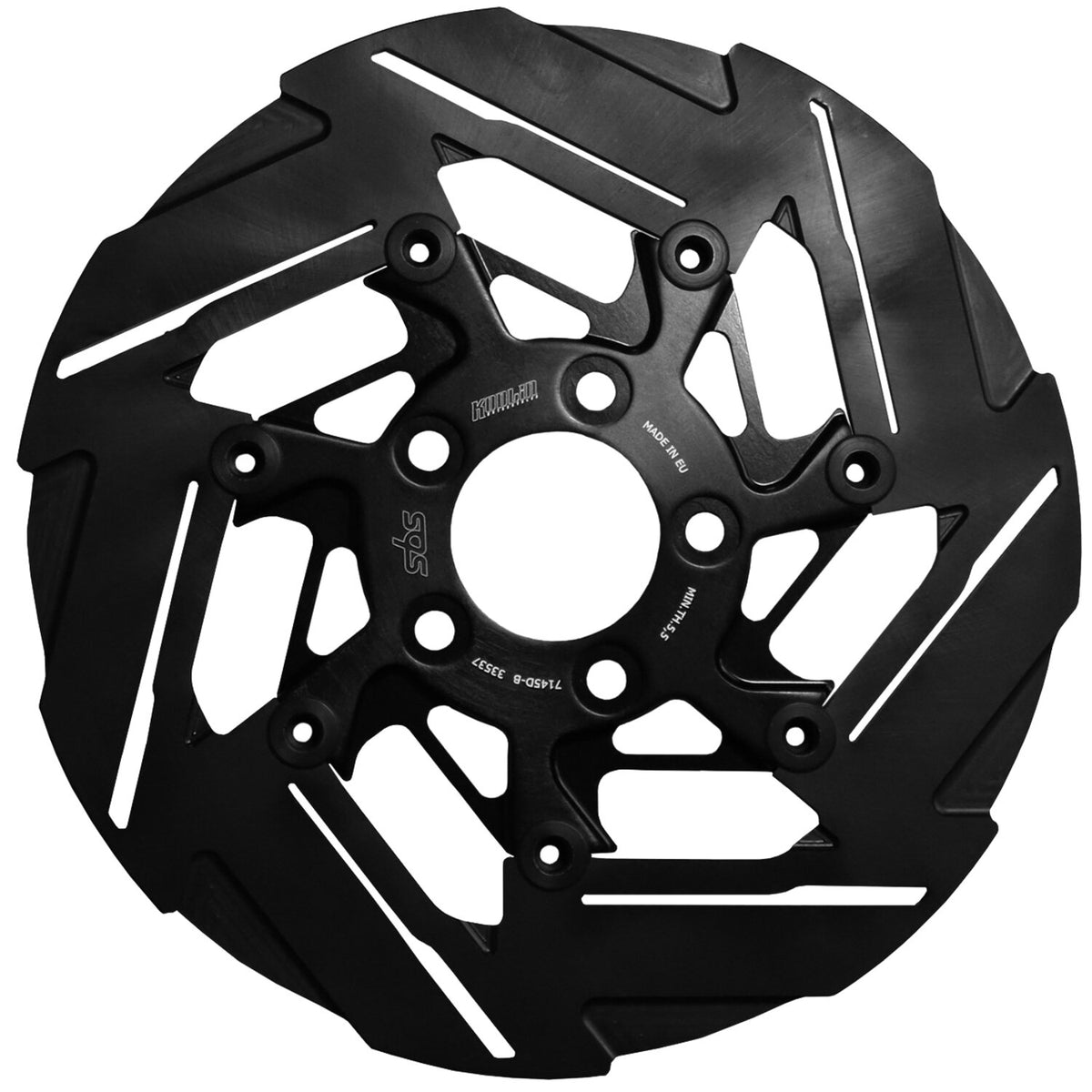 Kodlin by SBS, '7-spoke' brake rotor rear. Black