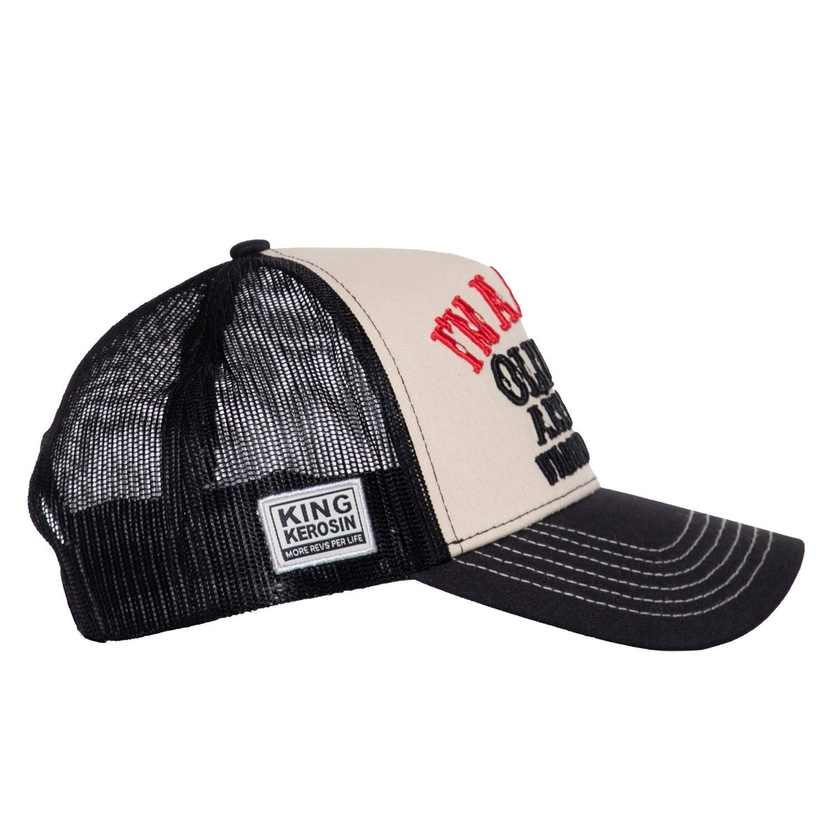 King Kerosin I'm a dirty old man cap black/beige