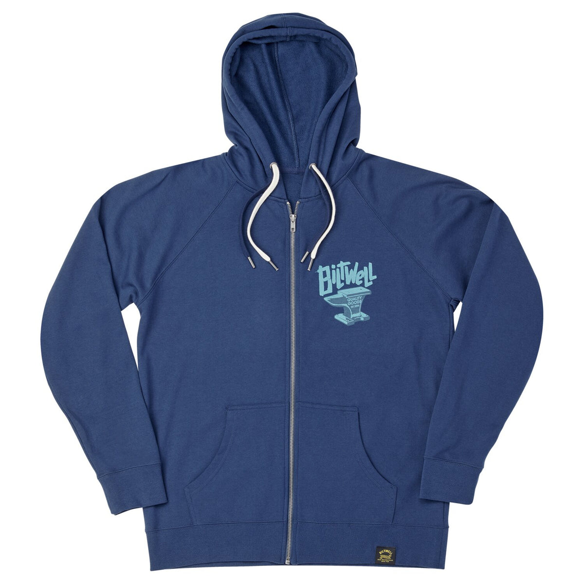 Biltwell Anvil zip hoodie blue