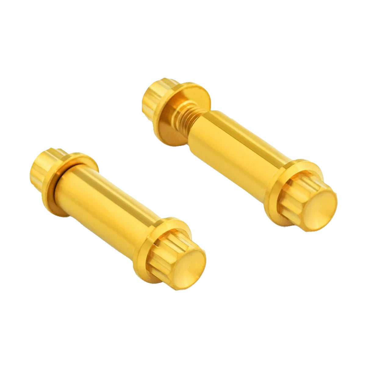 Arlen Ness, titanium 12-point foot peg bolt kit. Gold 2-pk