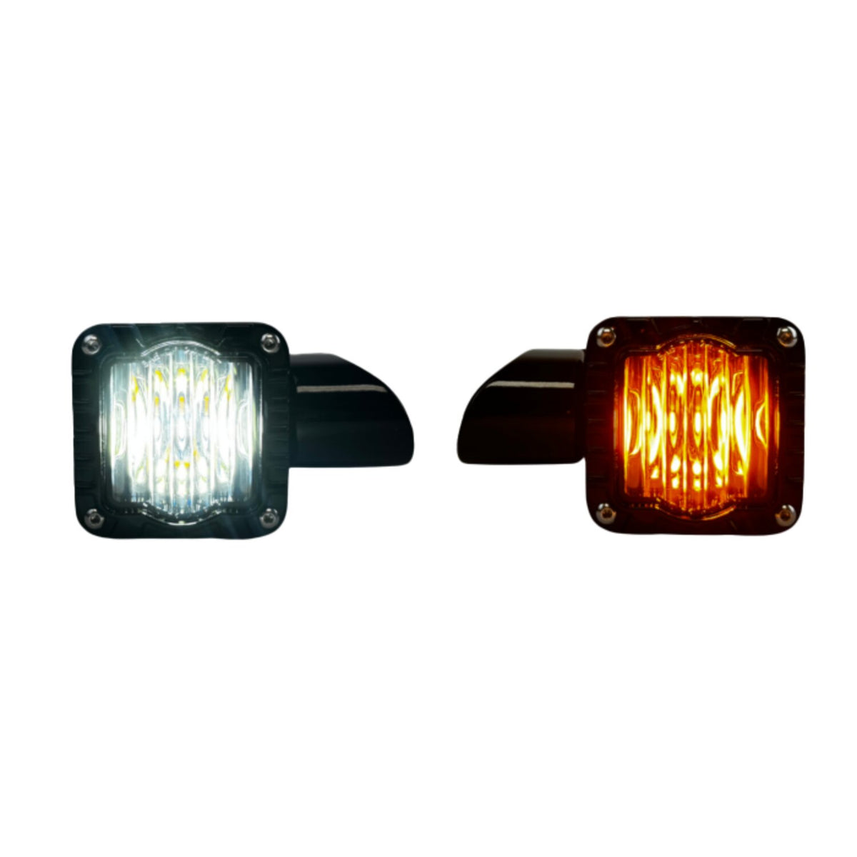 Custom Dynamics, Shark Demon white/amber front turn signals