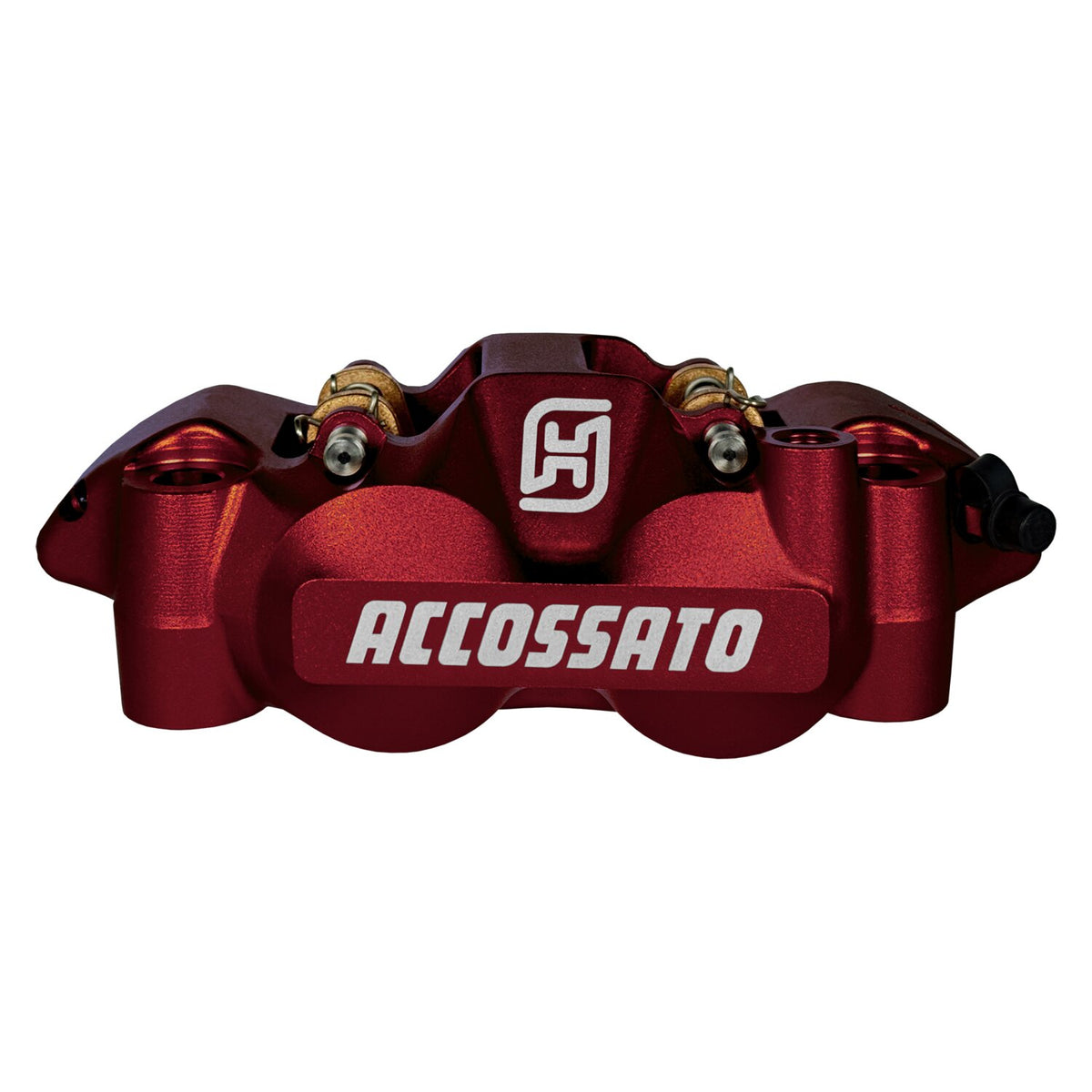 Accossato, 108mm Monoblock radial brake caliper right. Red
