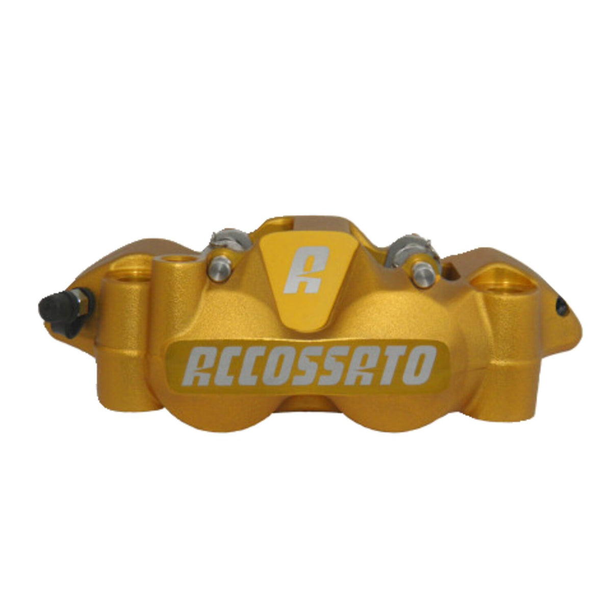 Accossato, 108mm Monoblock radial brake caliper left. Gold