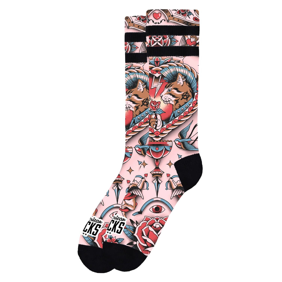 American Socks Feline Hearts Signature socks