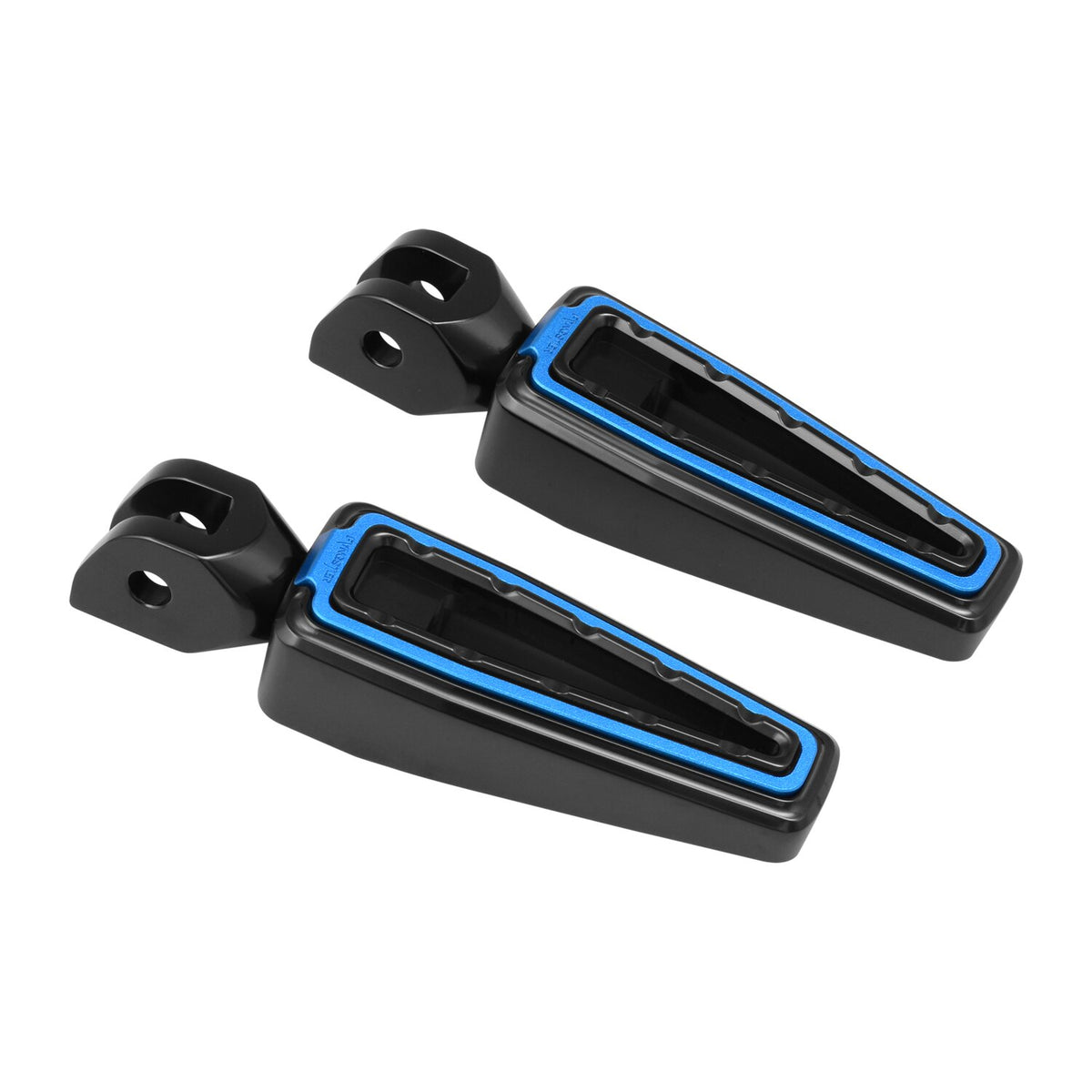 Fangster, rider foot pegs. Black Blue