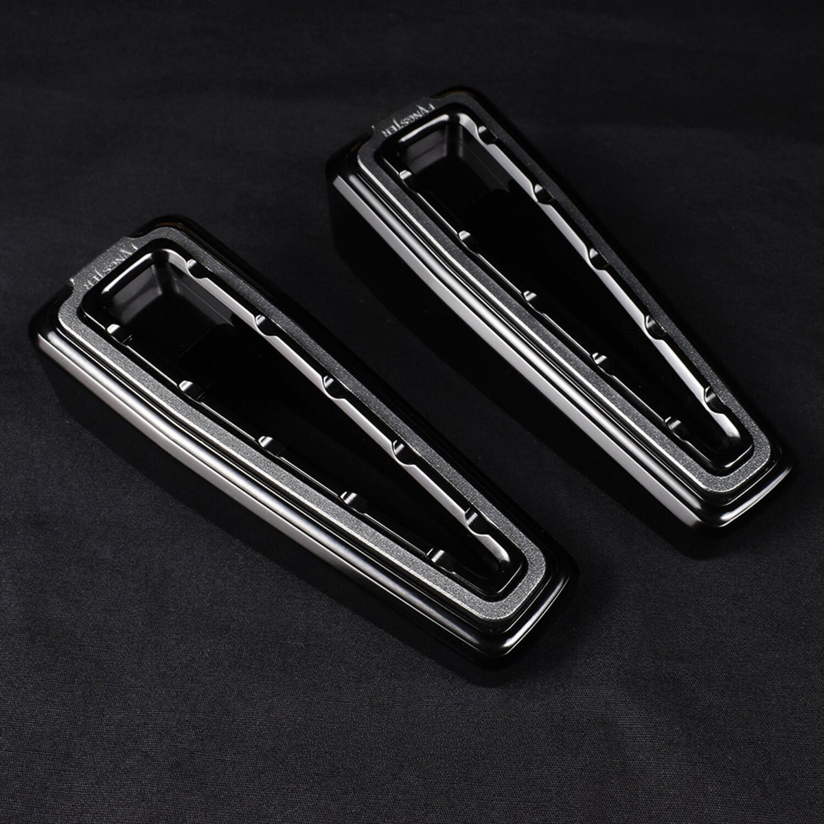Fangster, foot pegs. Black smoky