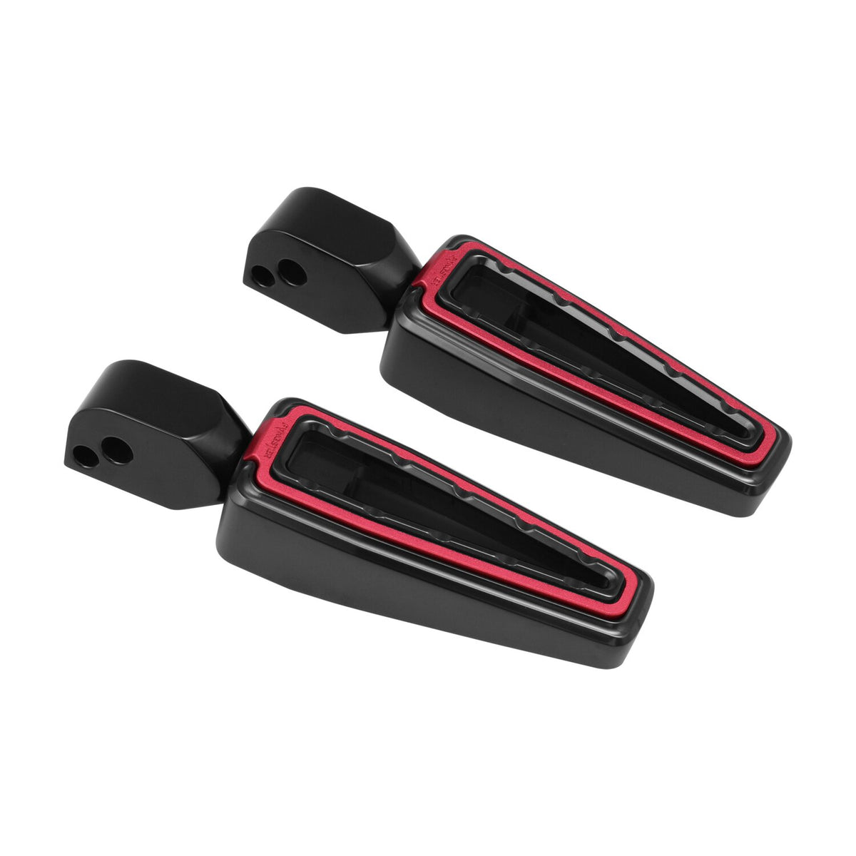 Fangster, passenger foot pegs. Black red