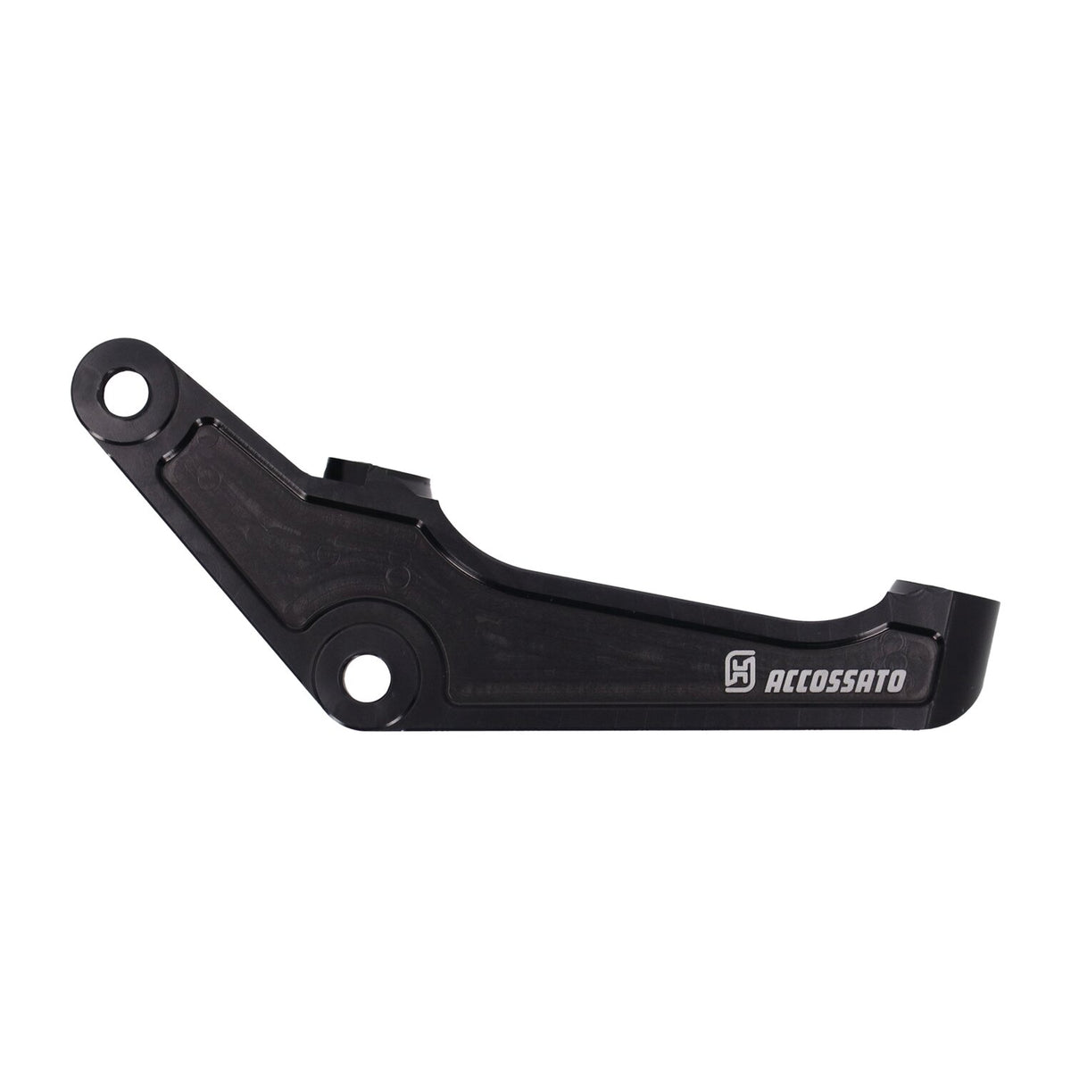 Accossato, brake caliper bracket. Left front. Black
