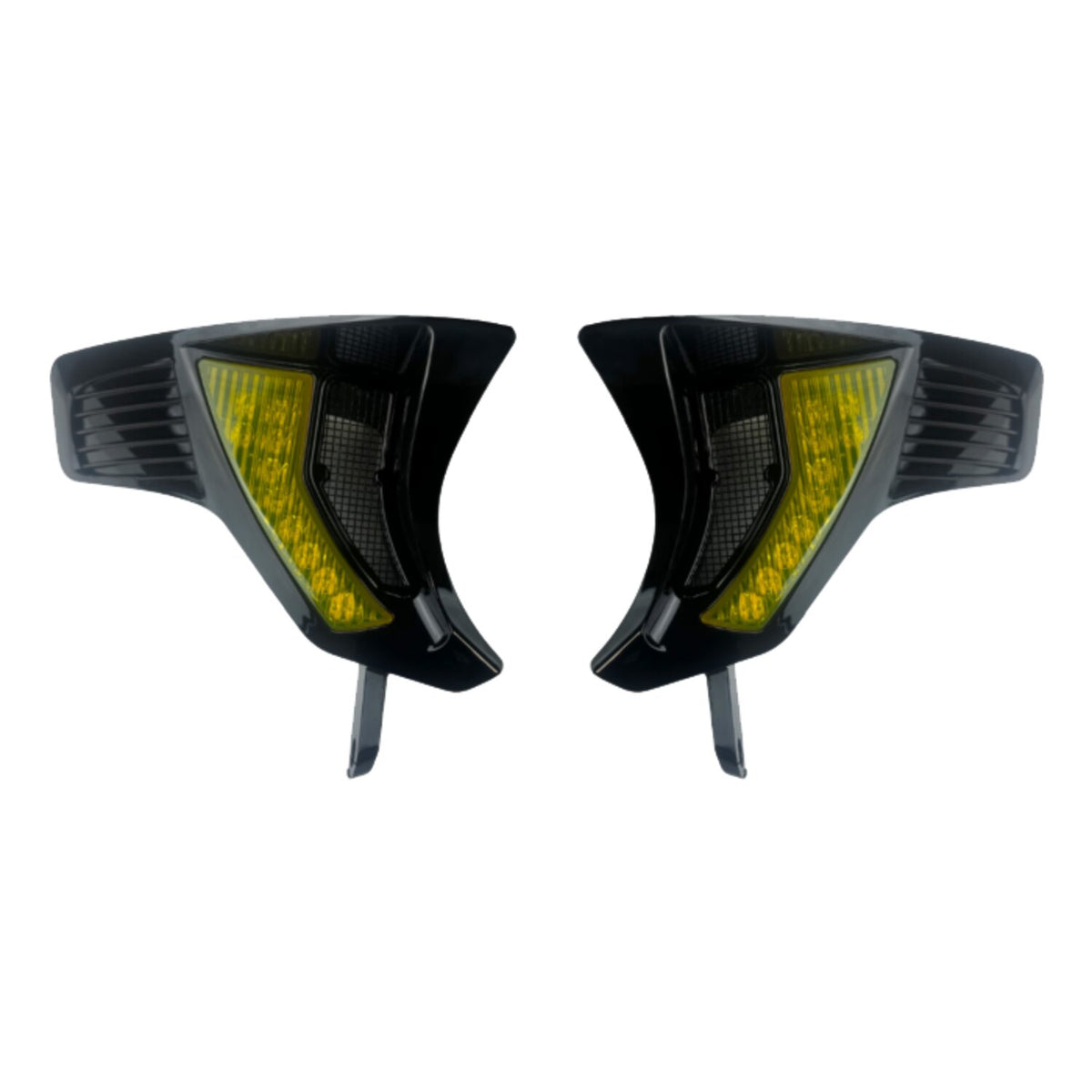 Custom Dynamics, turn signal LED vent inserts. Front. Black