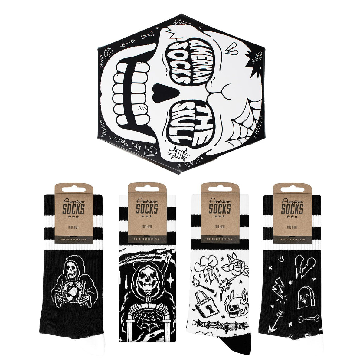 American Socks The Skull gift box
