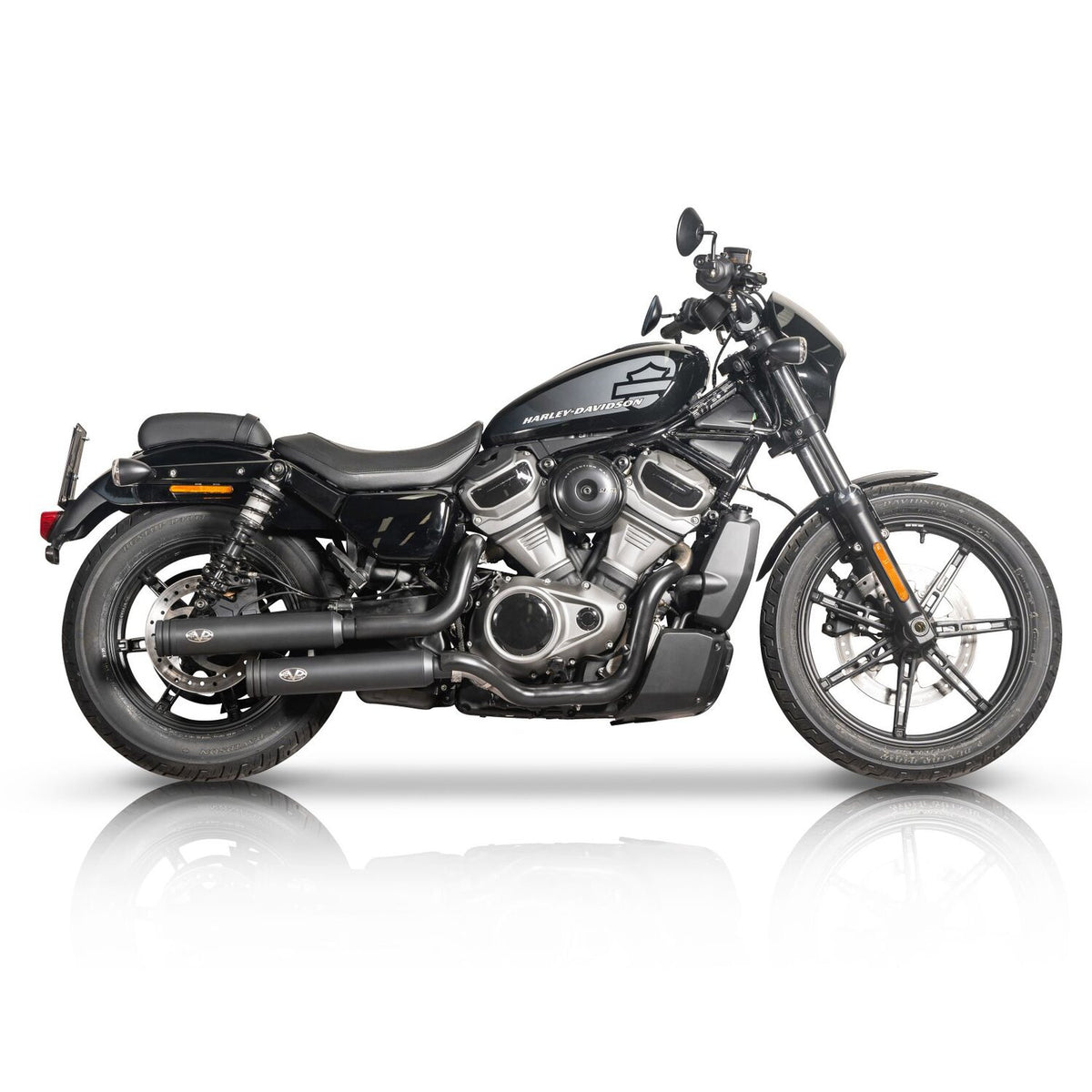 V Performance, 2-2 exhaust system. Double Ring end caps. Bla