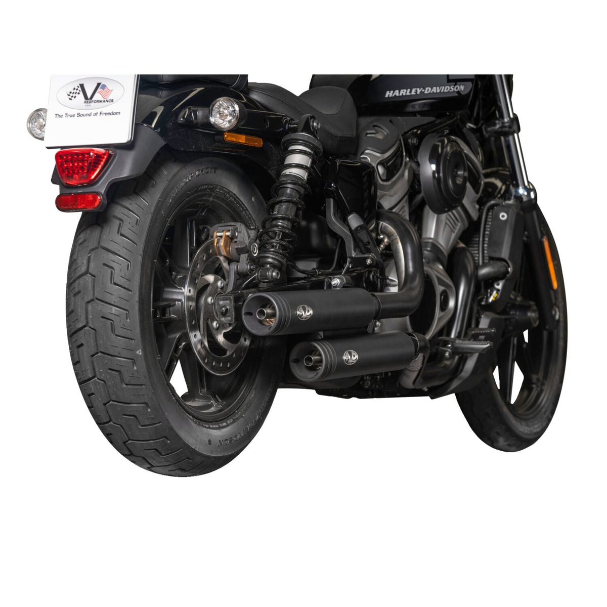 V Performance, 2-2 exhaust system. Double Ring end caps. Bla
