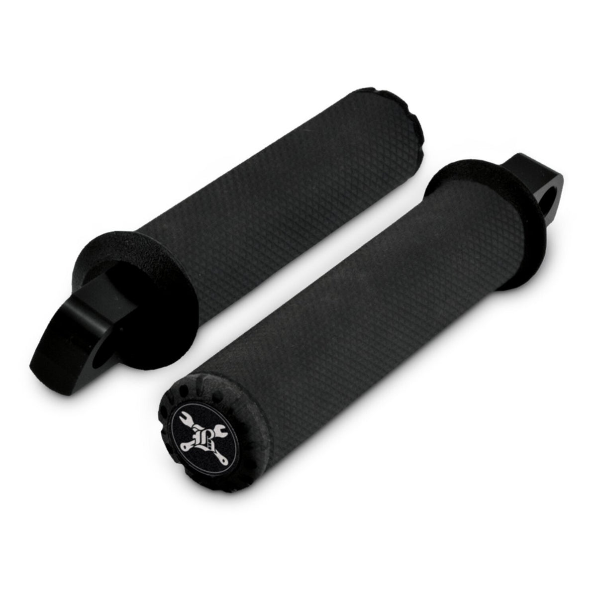 Burly, Hawk Footpeg set Billet. Black Textured