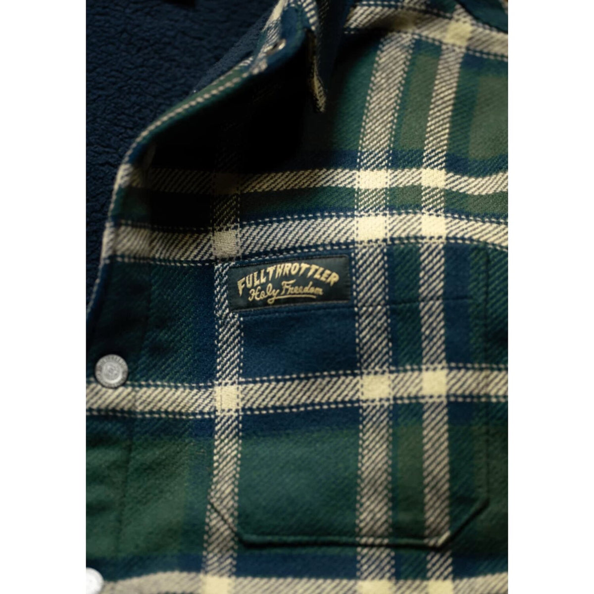 Holy Freedom Macleod lined shirt green
