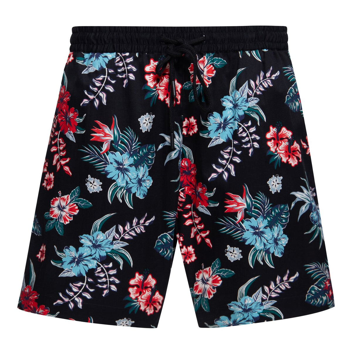 King Kerosin Hibiscus short black