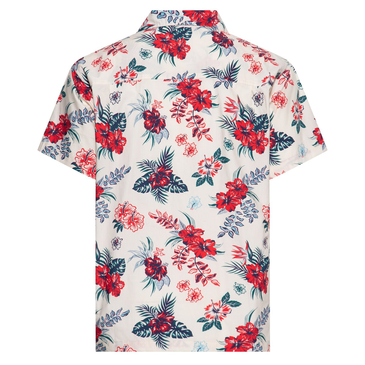 King Kerosin Hibiscus Hawaii shirt off white