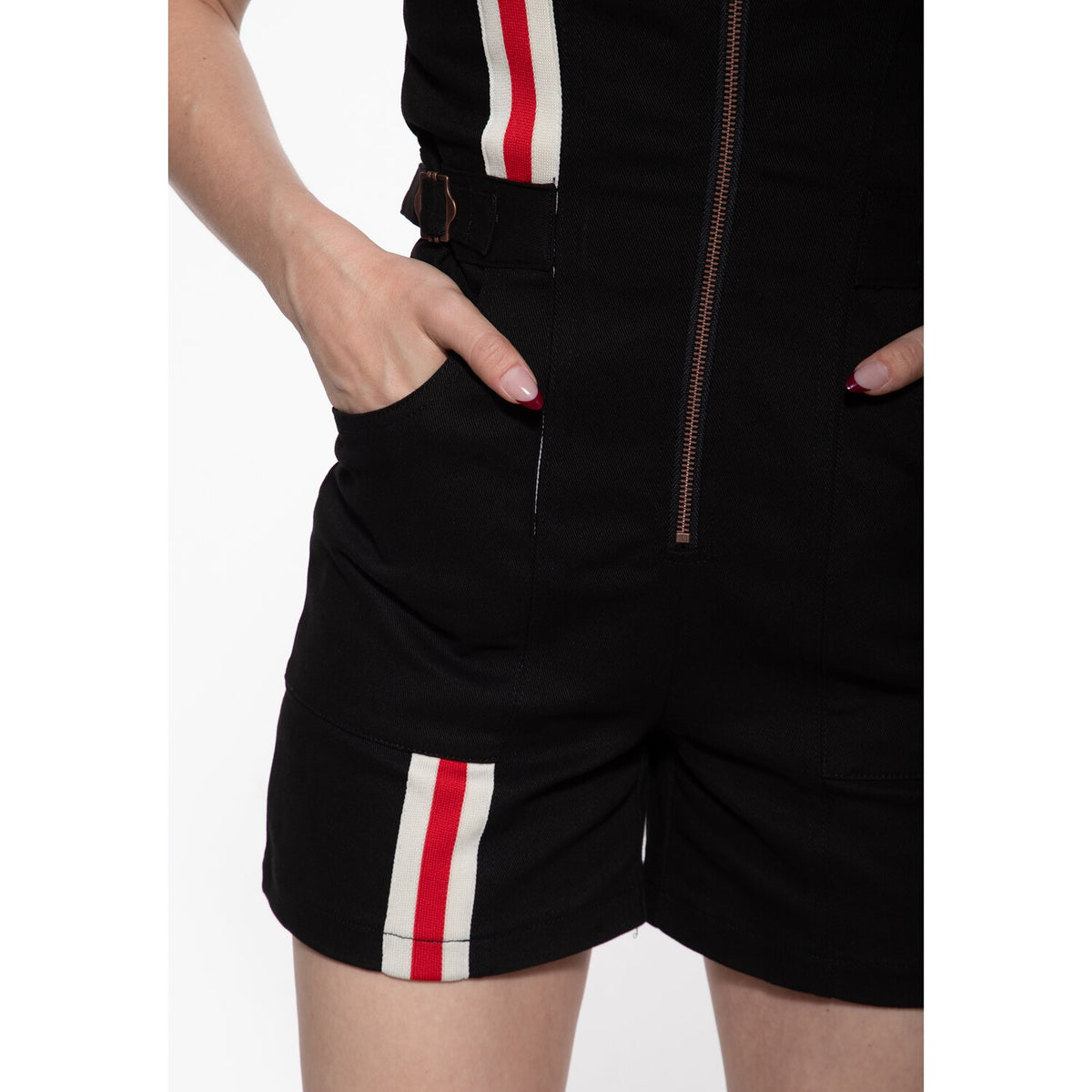 Queen Kerosin Dragstrip overall black