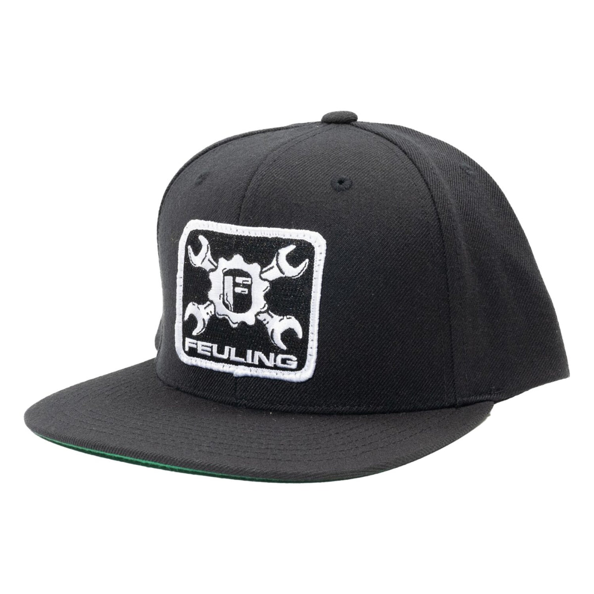 Feuling Gear Wrench Snapback Cap black with black patch