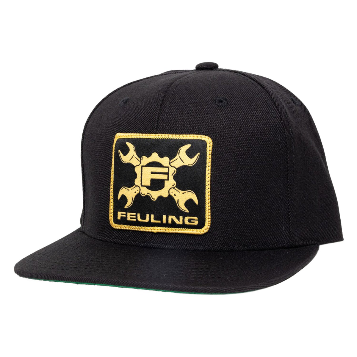 Feuling Gear Wrench Snapback Cap black with gold patch