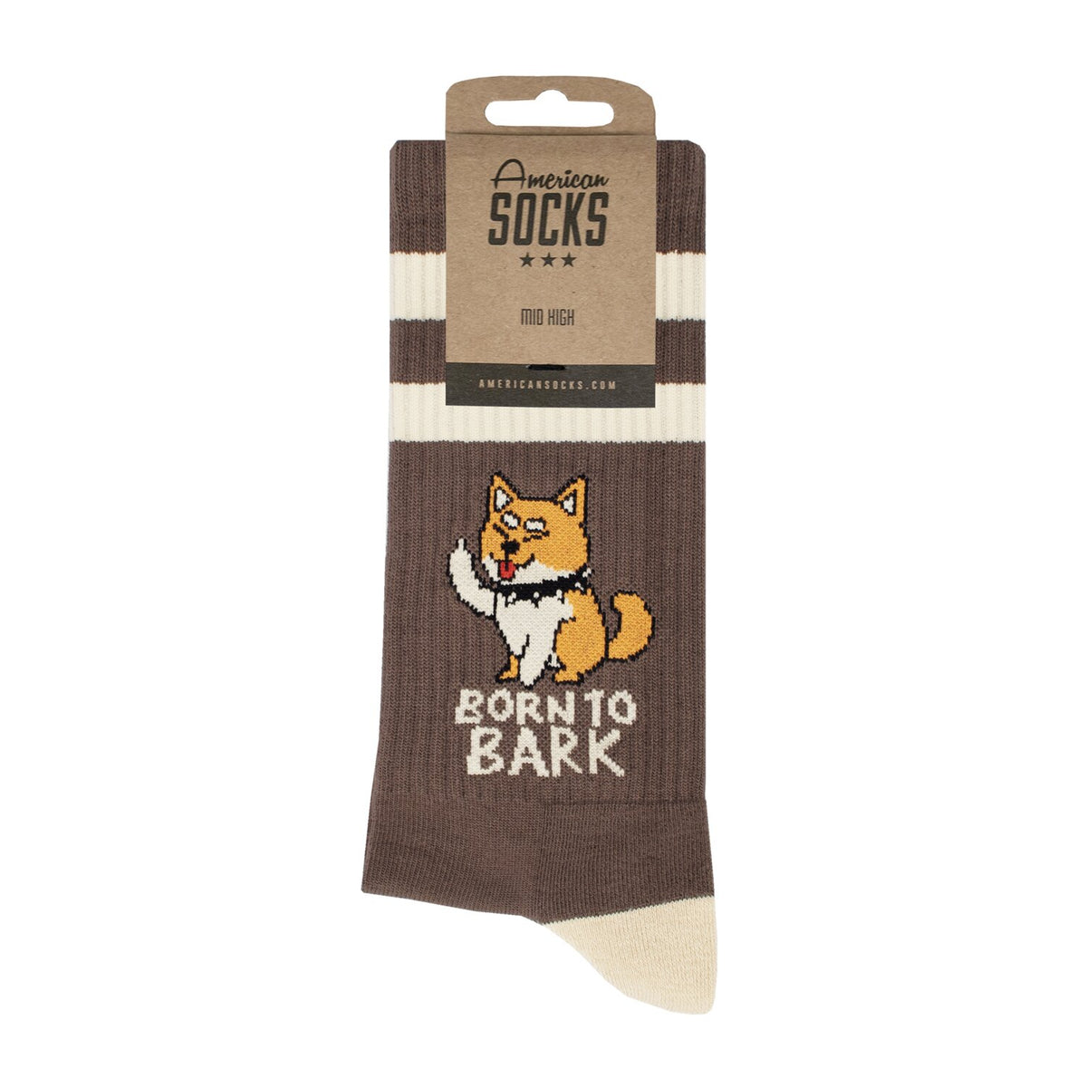 American Socks Born to Bark Mid High socks