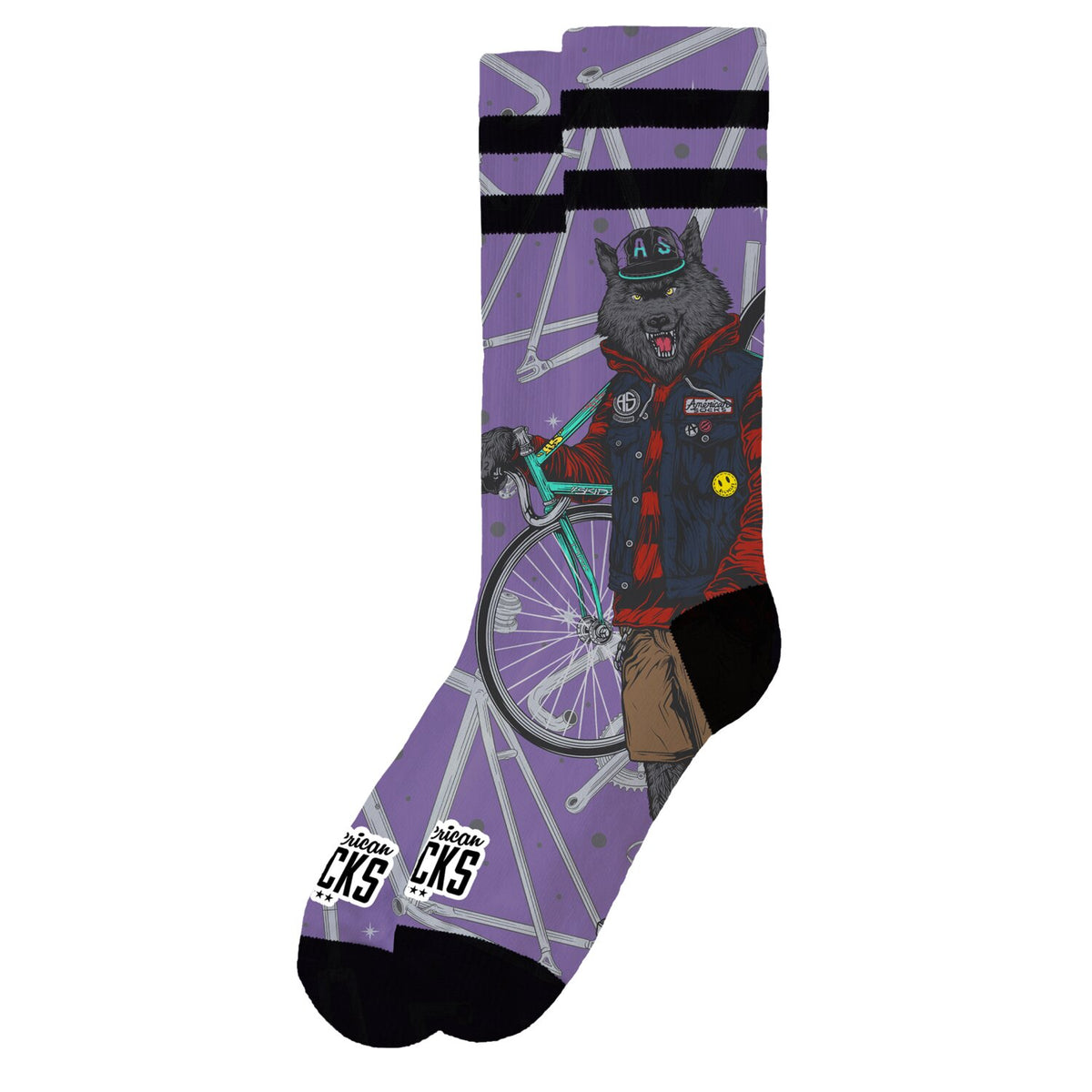 American Socks Cycling Wolf Signature socks