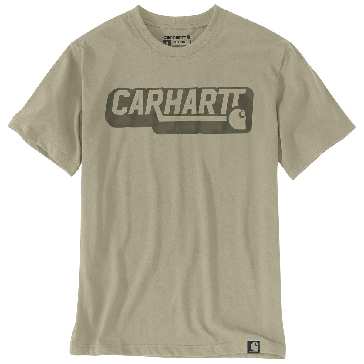 Carhartt Irvine Relaxed Camo logo T-Shirt faded fatigue