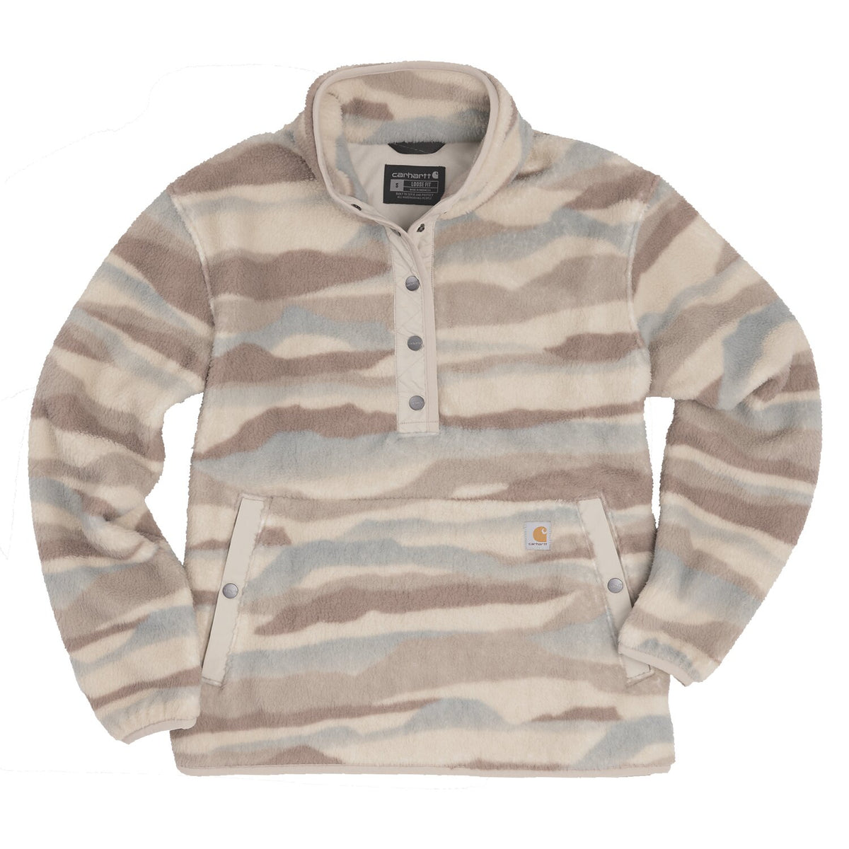 Carhartt Sherpa Pullover Cobblestone landscape print