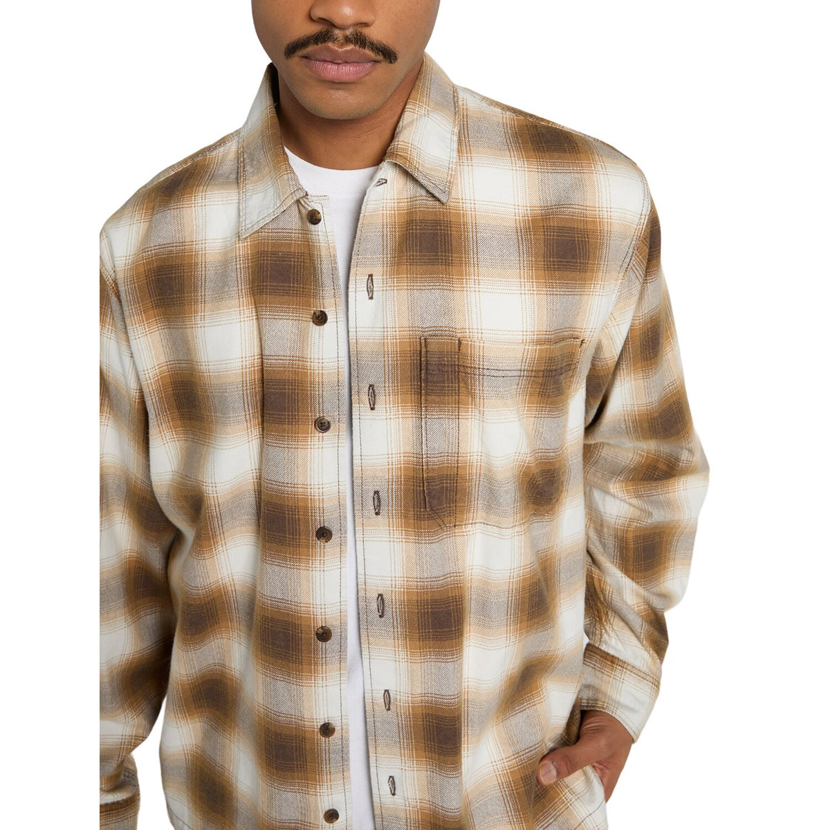 Dickies Gulfport Flannel shirt chocolate brown