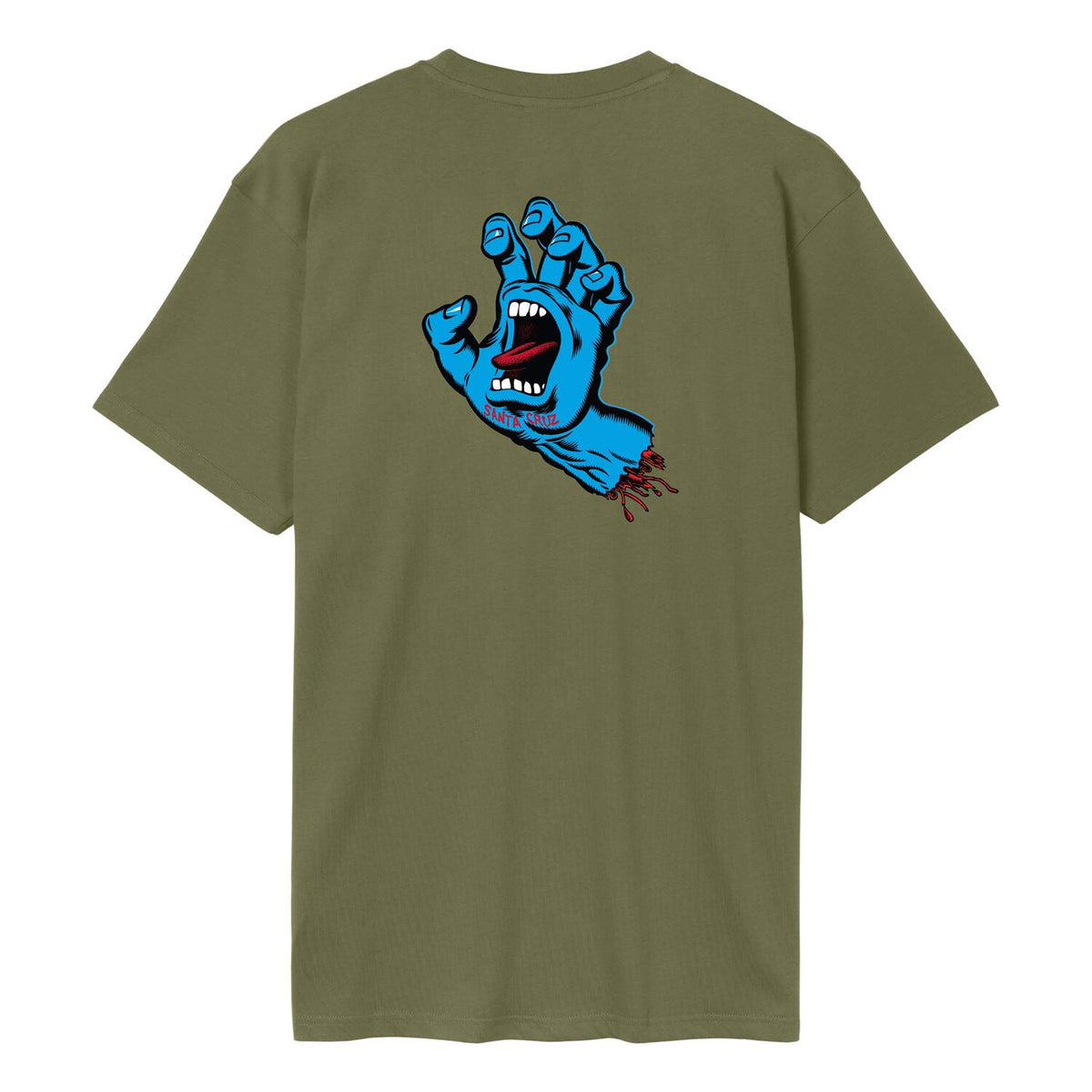 Santa Cruz Screaming Hand Chest t-shirt deep olive