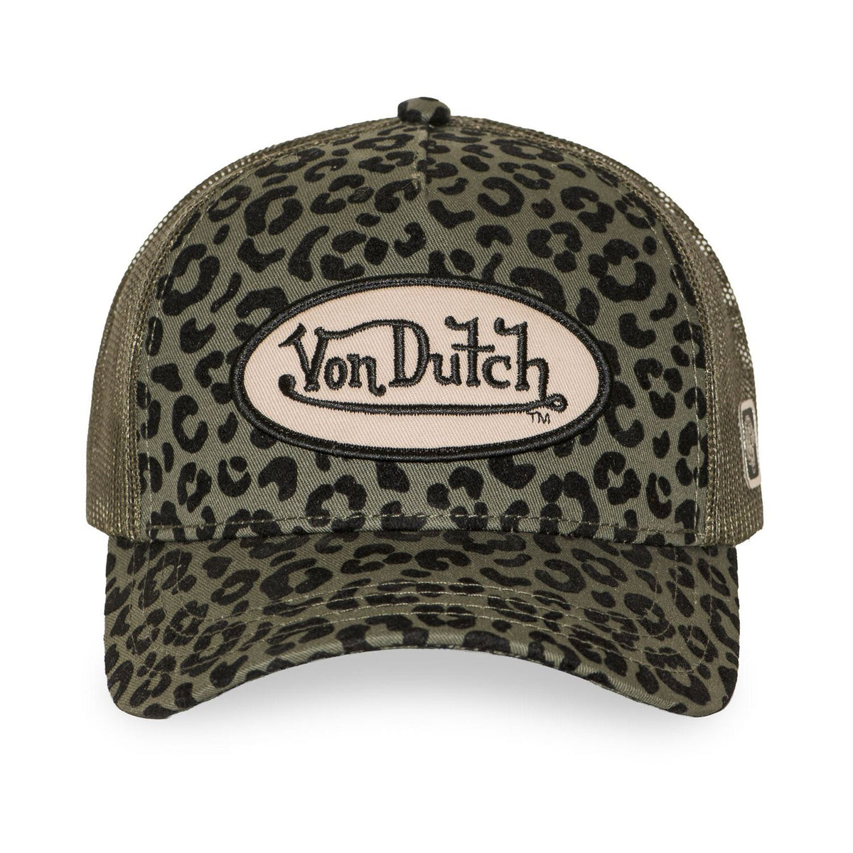 Von Dutch Leopard cap velours khaki