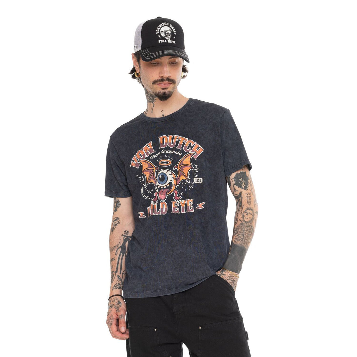 Von Dutch Wild Eye t-shirt washed black