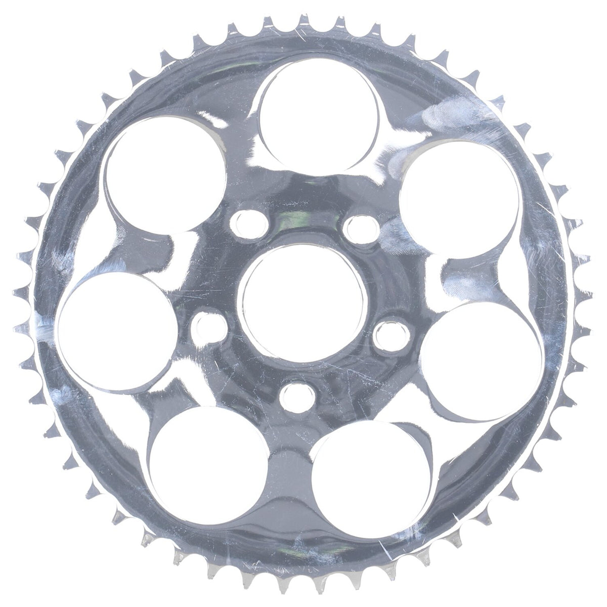 Rear sprocket, chrome. 49t