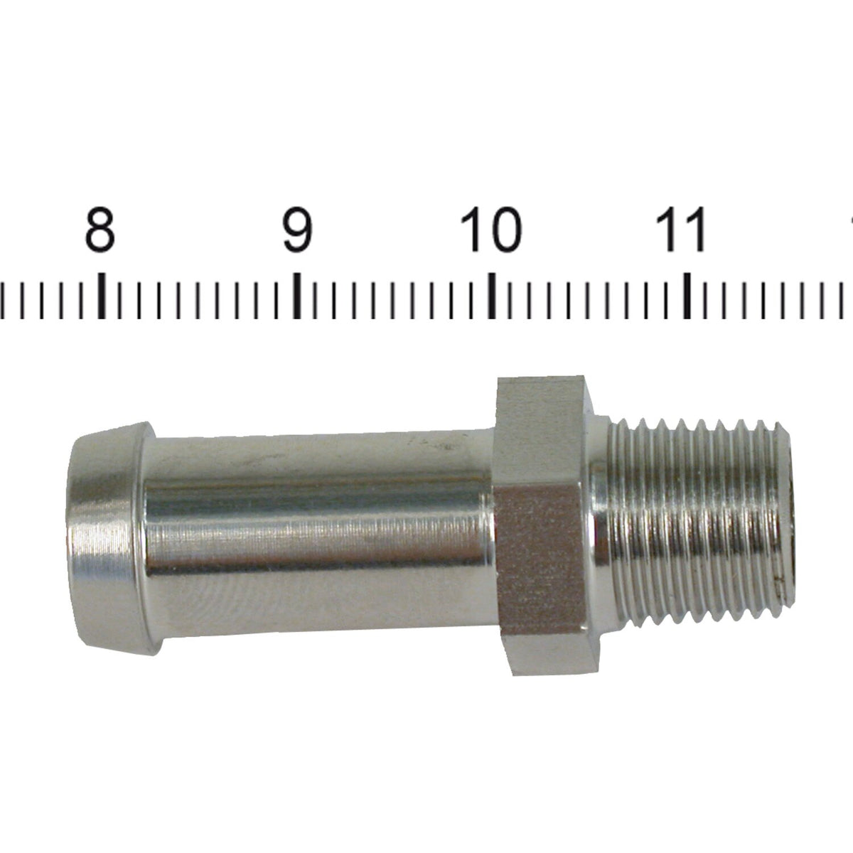 Streethogs, oil line fitting, straight. Stainless