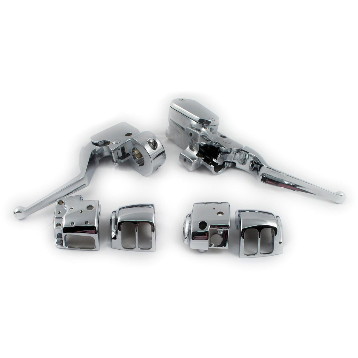 Handlebar control kit chrome 9/16" bore