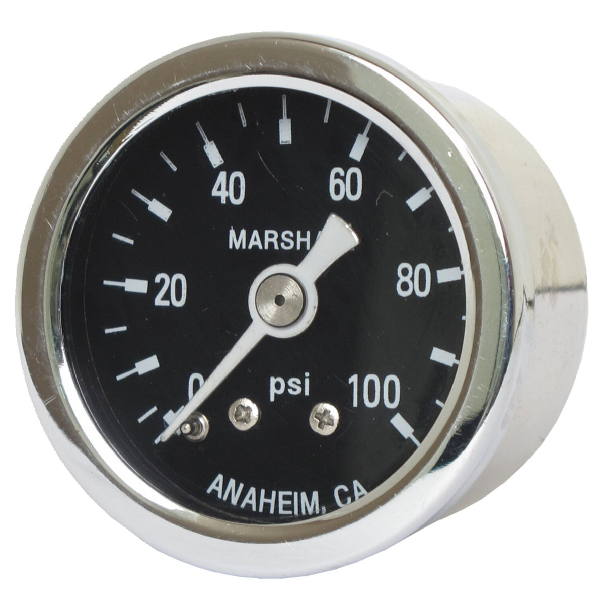 Marshall oil pressure gauge, 0-100 PSI. Stainless housing