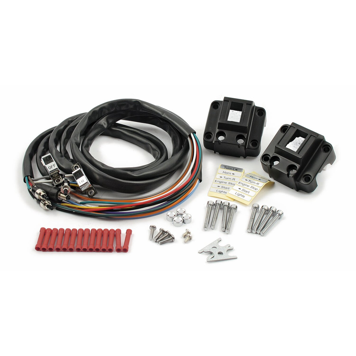 Handlebar switch housing kit. Black/chrome