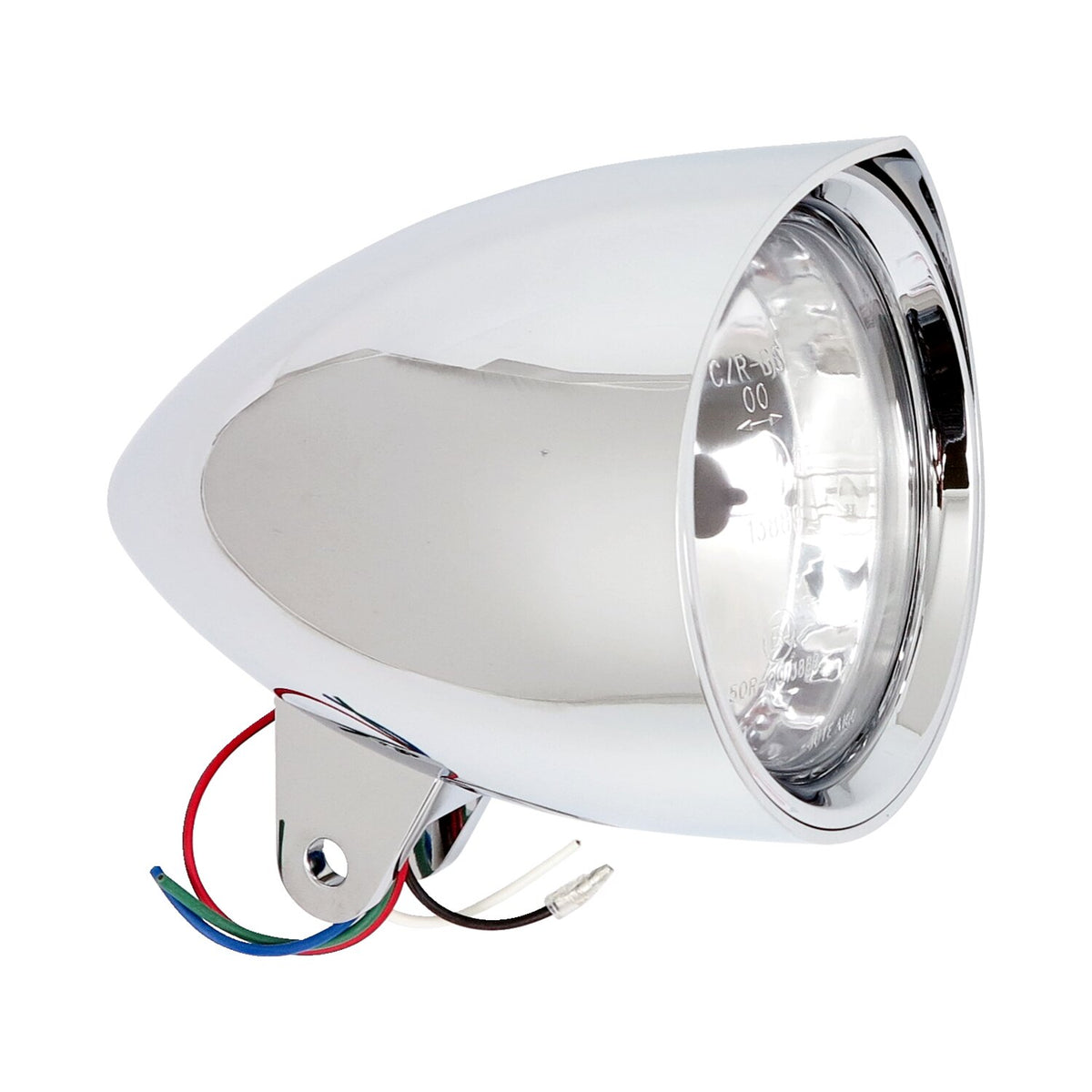 Smoothie 5-3/4" headlamp with peak visor. Chrome