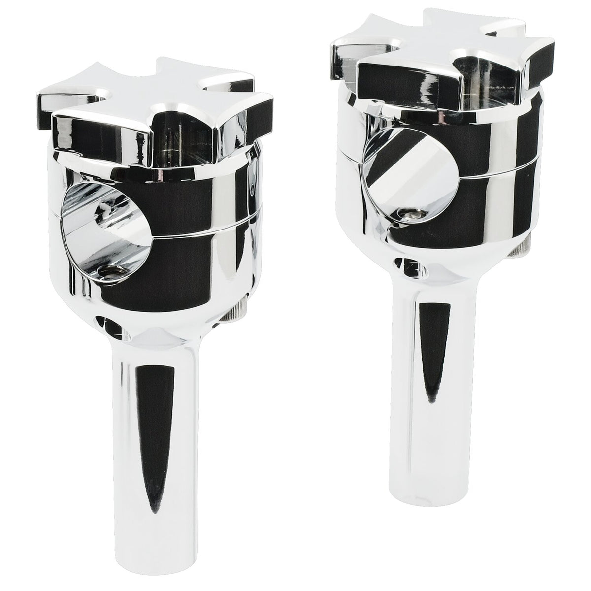 Maltese riser set. 4" rise. Chrome