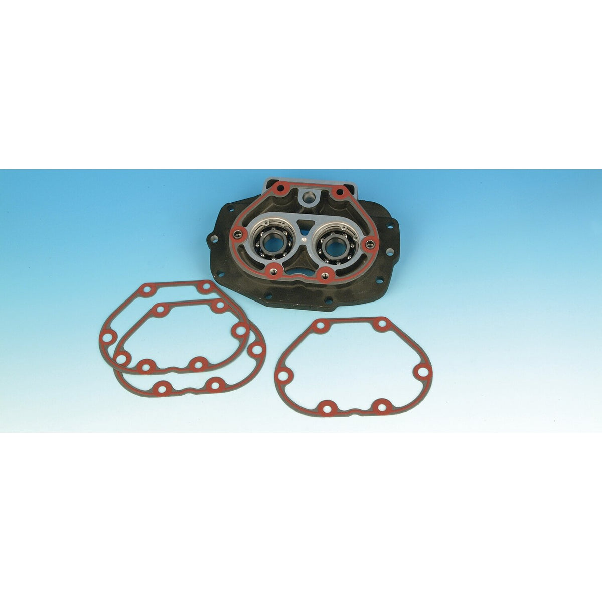 James, gasket transmission end cover. Paper/silicone