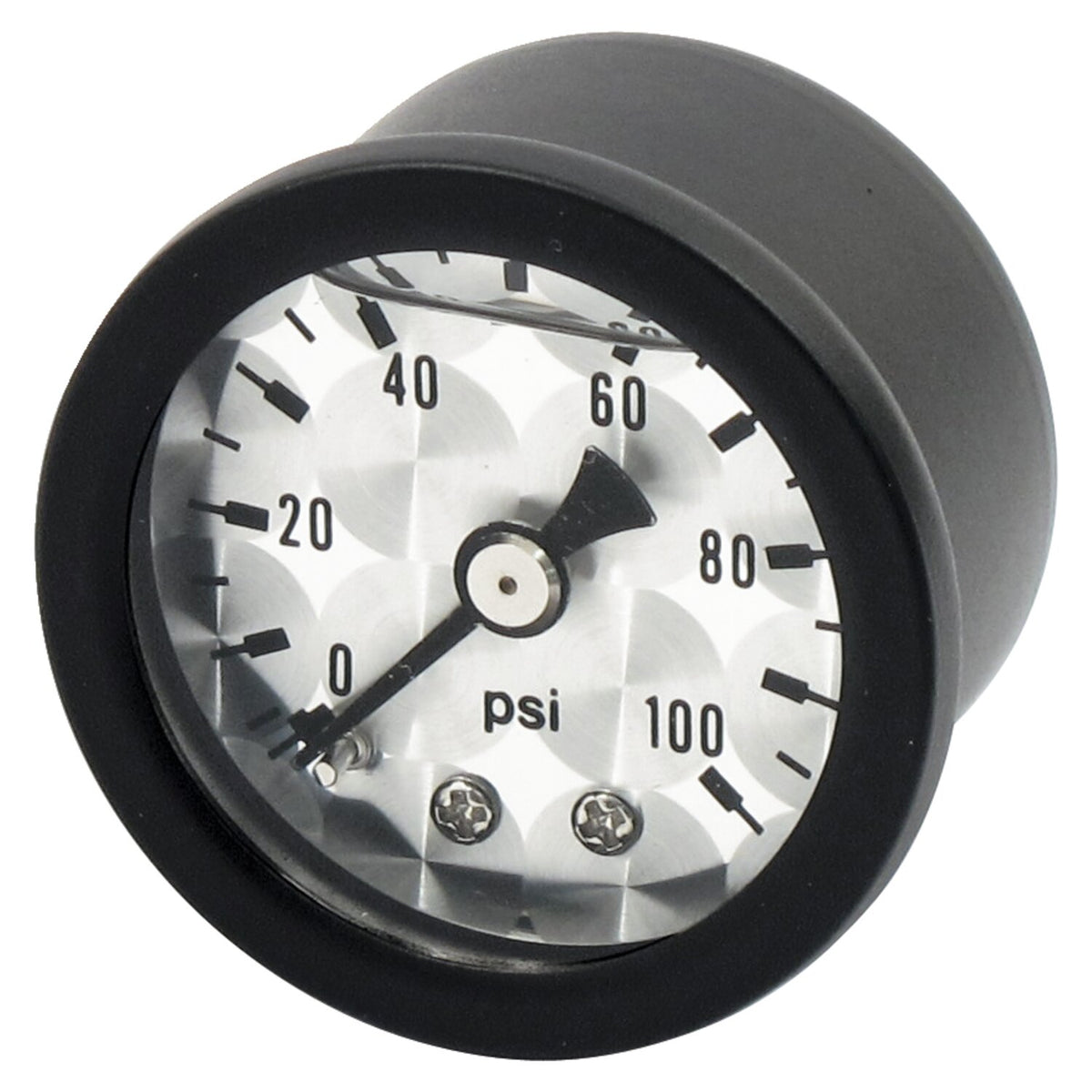Marshall oil pressure gauge, 0-100 PSI. Black housing